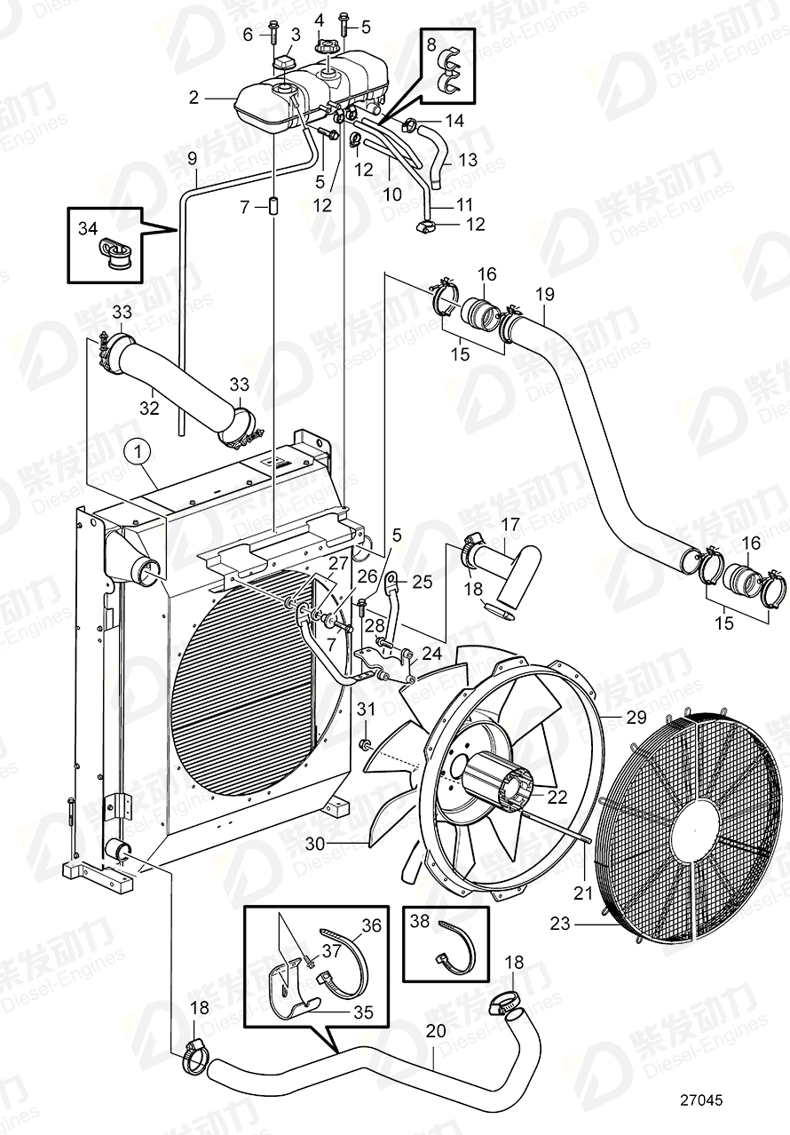 volvo penta Spacer sleeve 22085505 Drawing volvo penta Spacer sleeve 22085505 Drawing